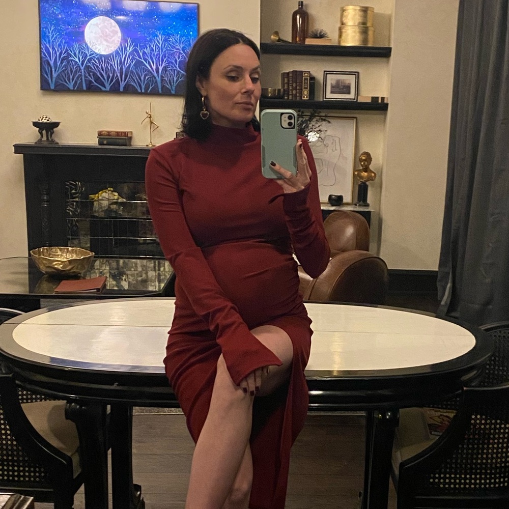 Pretty little thing burgundy dress